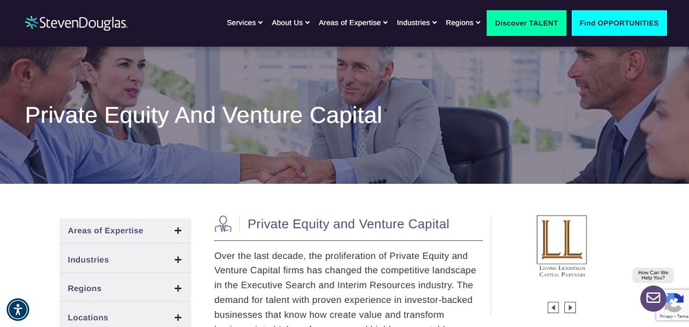Steven Douglas Associates logo for finance and technology PE recruiting